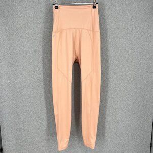 Fabletics Maternity High Waist Shine Legging Size XS Pink Tint Belly Support NEW